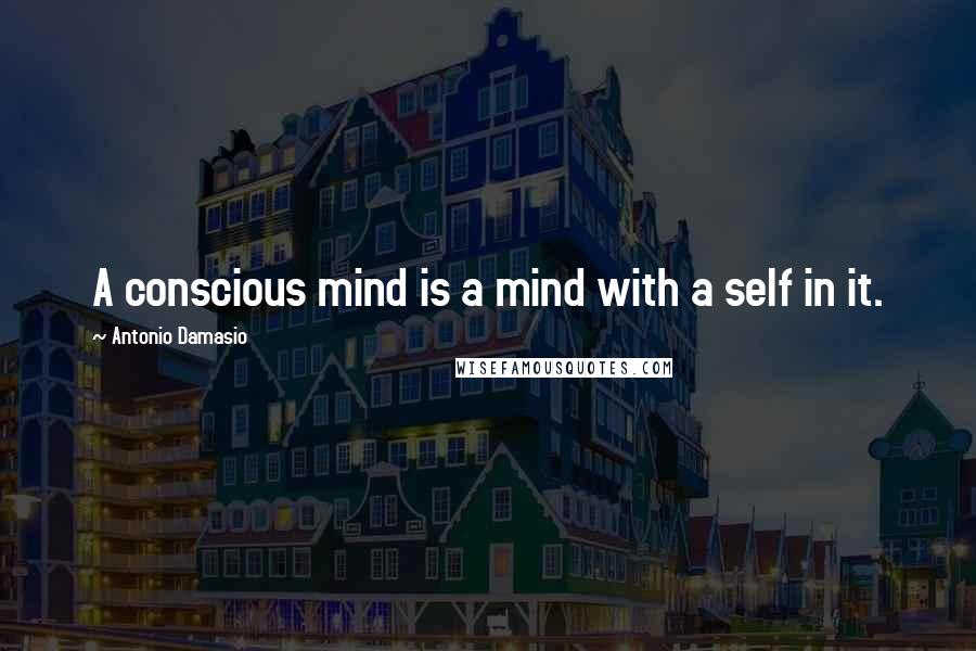 Antonio Damasio Quotes: A conscious mind is a mind with a self in it.