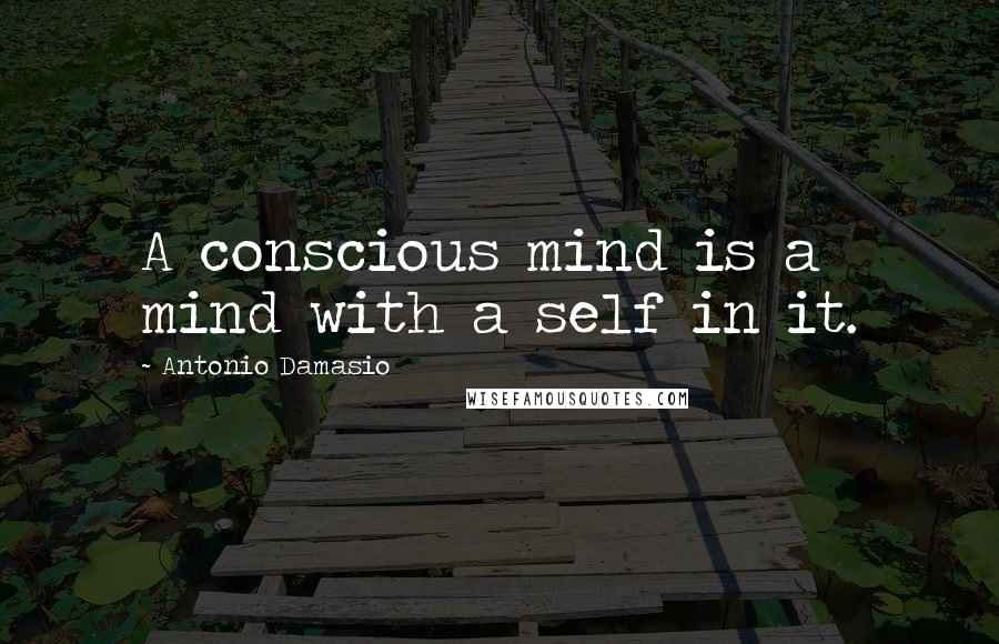 Antonio Damasio Quotes: A conscious mind is a mind with a self in it.