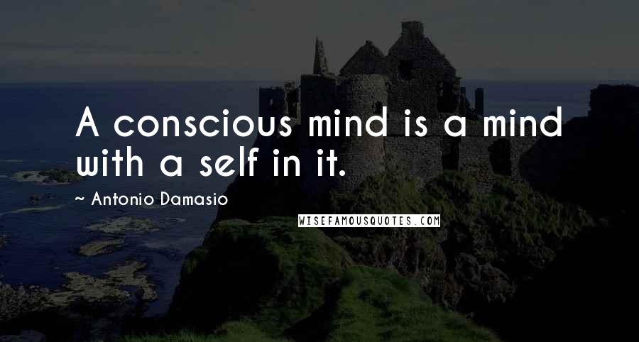 Antonio Damasio Quotes: A conscious mind is a mind with a self in it.