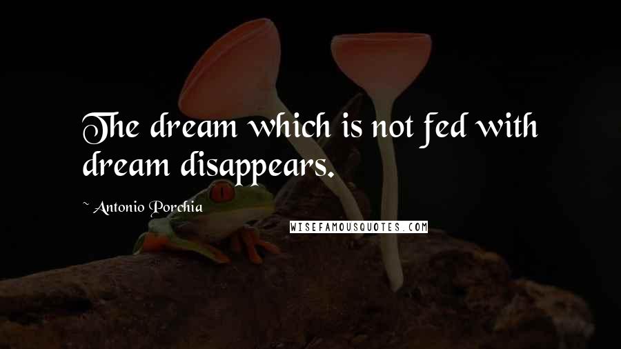 Antonio Porchia Quotes: The dream which is not fed with dream disappears.