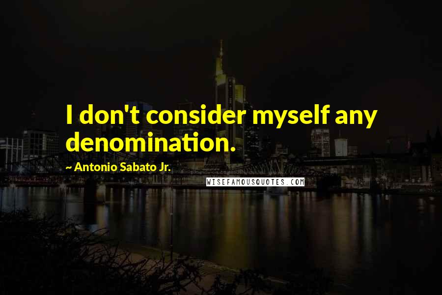 Antonio Sabato Jr. Quotes: I don't consider myself any denomination.