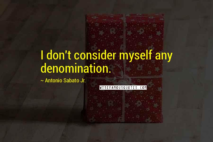 Antonio Sabato Jr. Quotes: I don't consider myself any denomination.