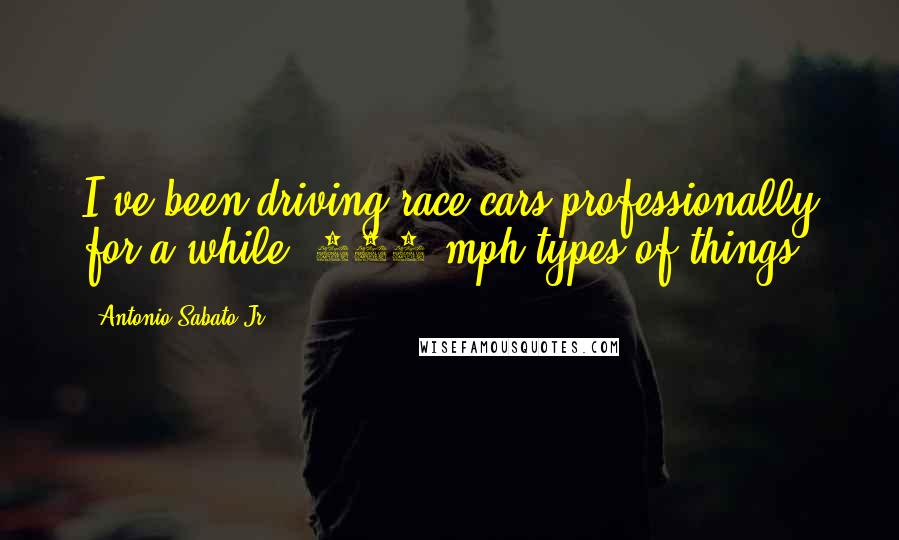 Antonio Sabato Jr. Quotes: I've been driving race cars professionally for a while: 200 mph types of things.