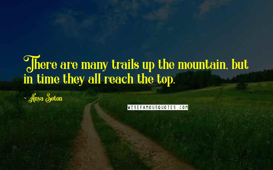 Anya Seton Quotes: There are many trails up the mountain, but in time they all reach the top.