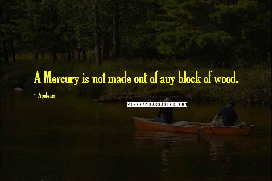 Apuleius Quotes: A Mercury is not made out of any block of wood.