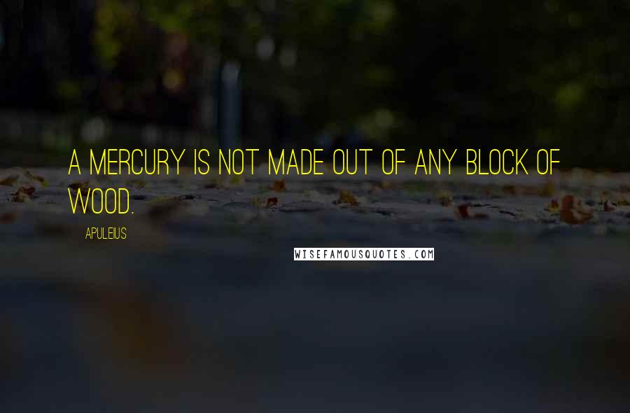 Apuleius Quotes: A Mercury is not made out of any block of wood.