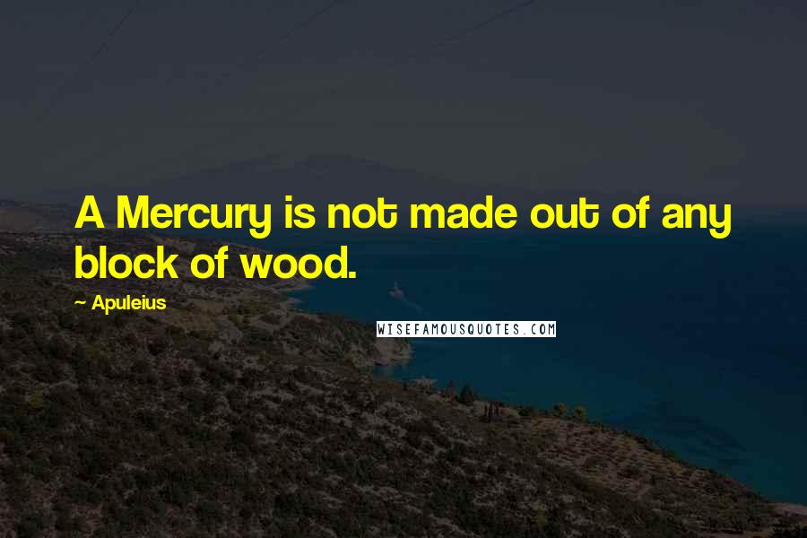 Apuleius Quotes: A Mercury is not made out of any block of wood.