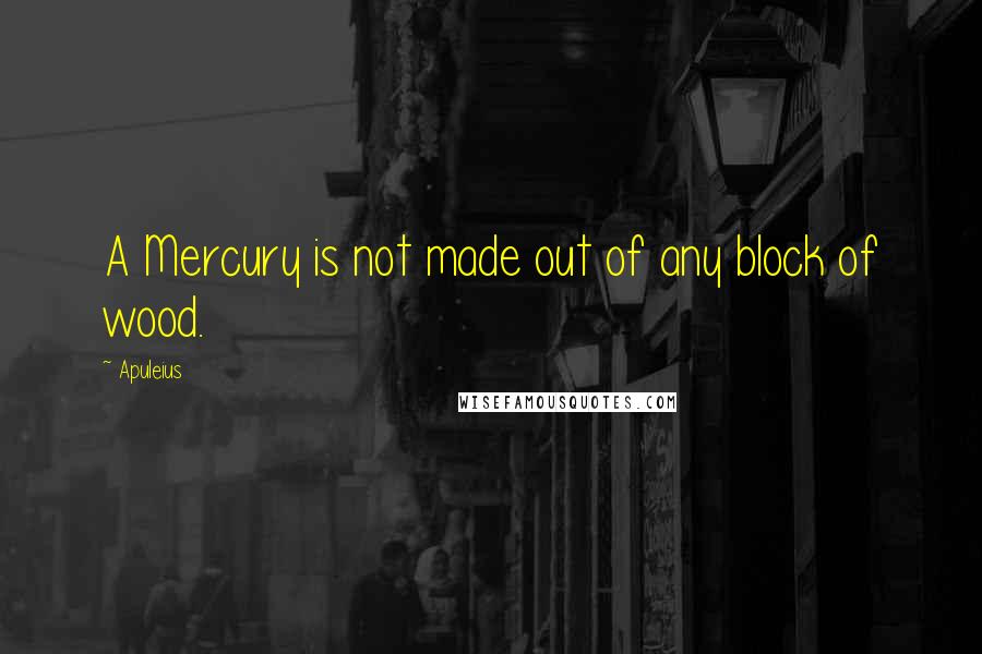 Apuleius Quotes: A Mercury is not made out of any block of wood.