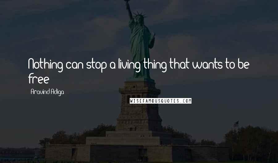Aravind Adiga Quotes: Nothing can stop a living thing that wants to be free
