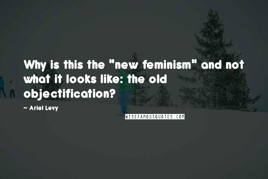 Ariel Levy Quotes: Why is this the "new feminism" and not what it looks like: the old objectification?