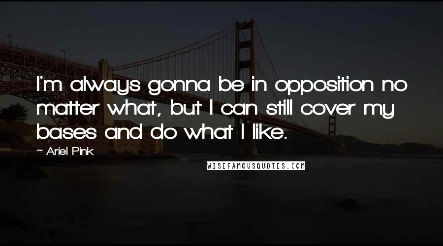 Ariel Pink Quotes: I'm always gonna be in opposition no matter what, but I can still cover my bases and do what I like.