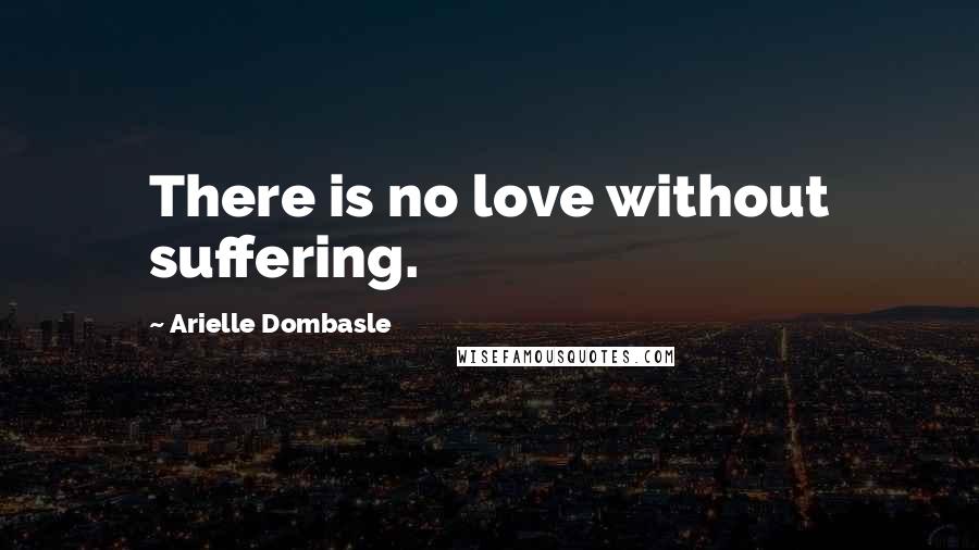 Arielle Dombasle Quotes: There is no love without suffering.