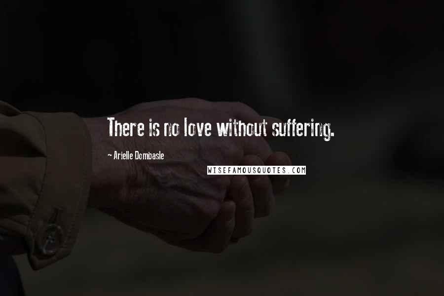 Arielle Dombasle Quotes: There is no love without suffering.