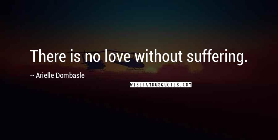 Arielle Dombasle Quotes: There is no love without suffering.