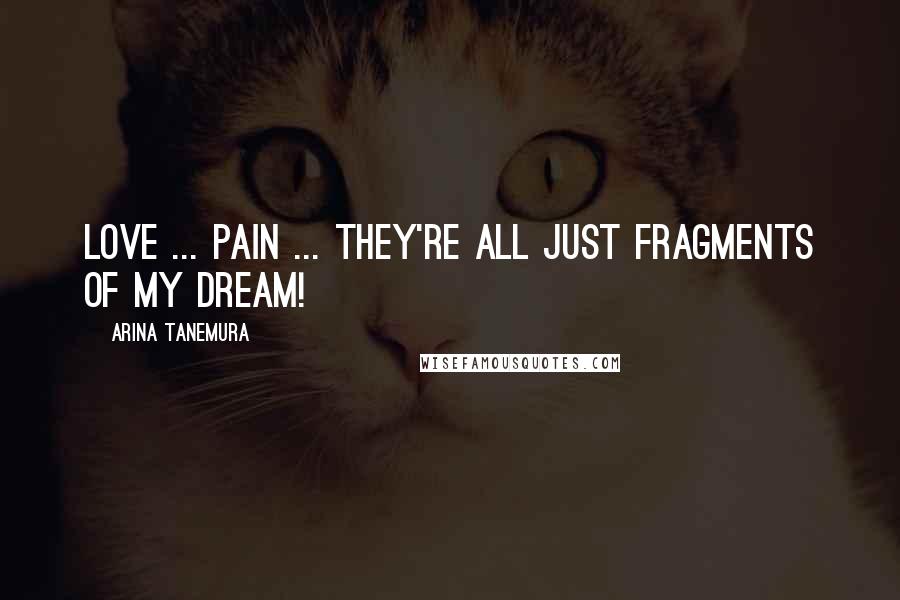 Arina Tanemura Quotes: Love ... pain ... they're all just fragments of my dream!