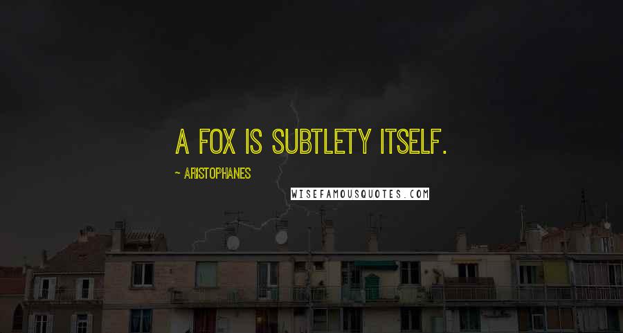 Aristophanes Quotes: A fox is subtlety itself.