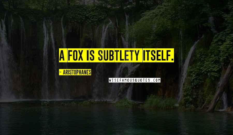 Aristophanes Quotes: A fox is subtlety itself.