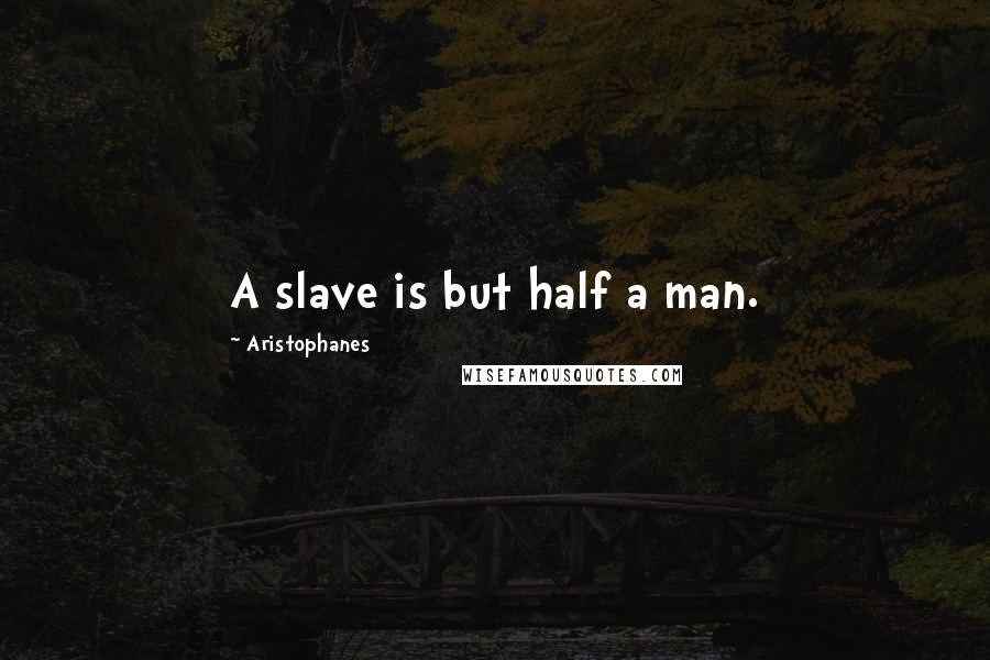 Aristophanes Quotes: A slave is but half a man.