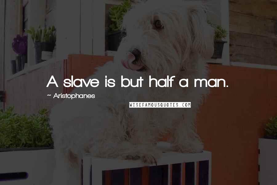 Aristophanes Quotes: A slave is but half a man.