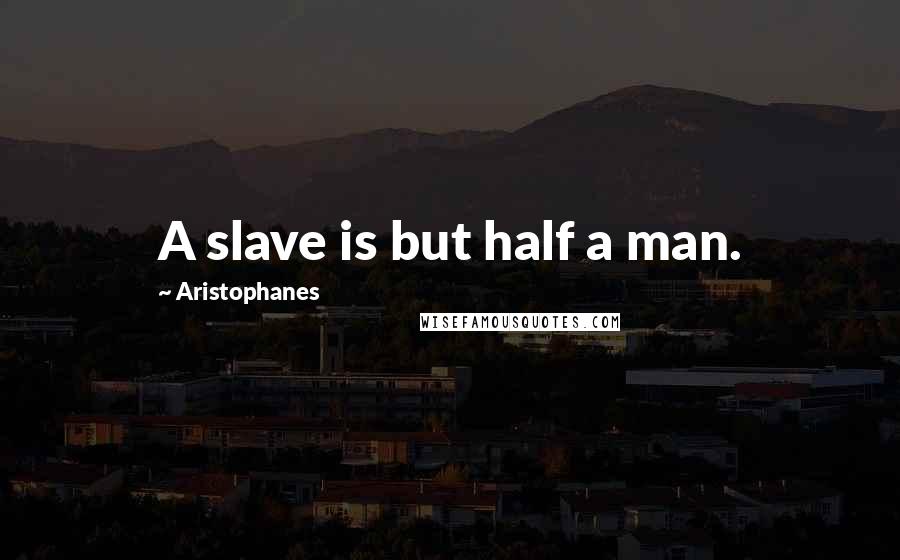 Aristophanes Quotes: A slave is but half a man.