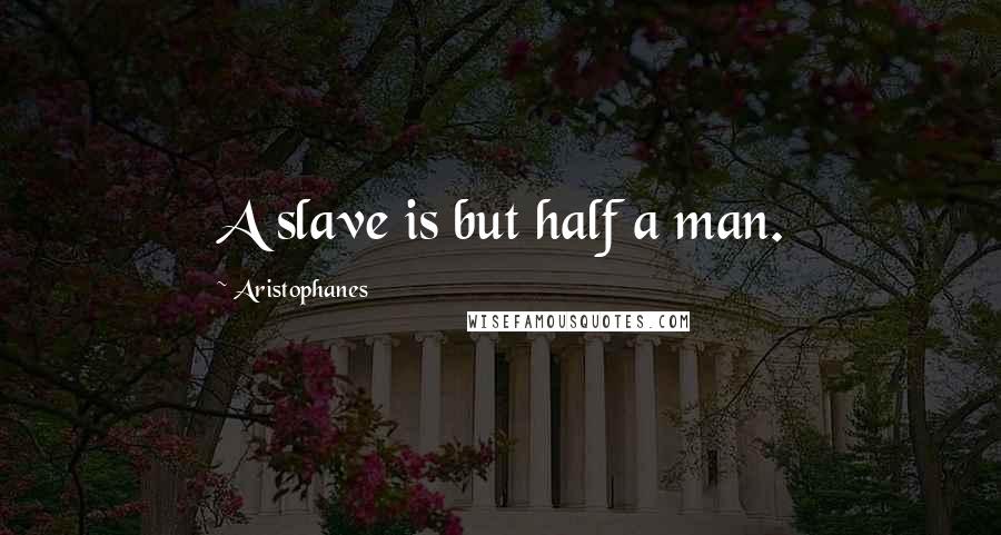 Aristophanes Quotes: A slave is but half a man.