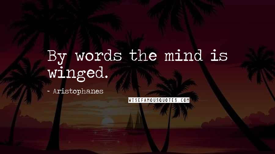 Aristophanes Quotes: By words the mind is winged.