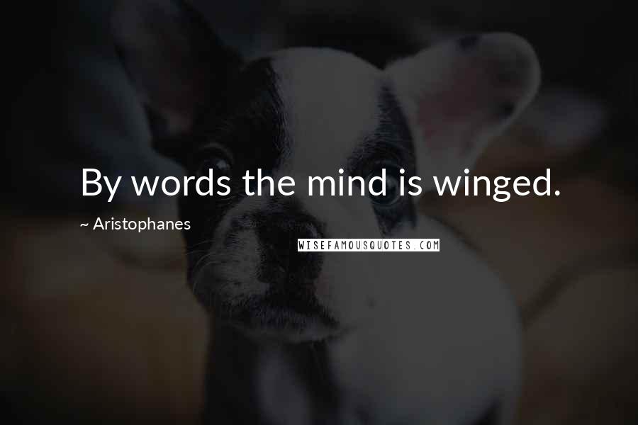 Aristophanes Quotes: By words the mind is winged.