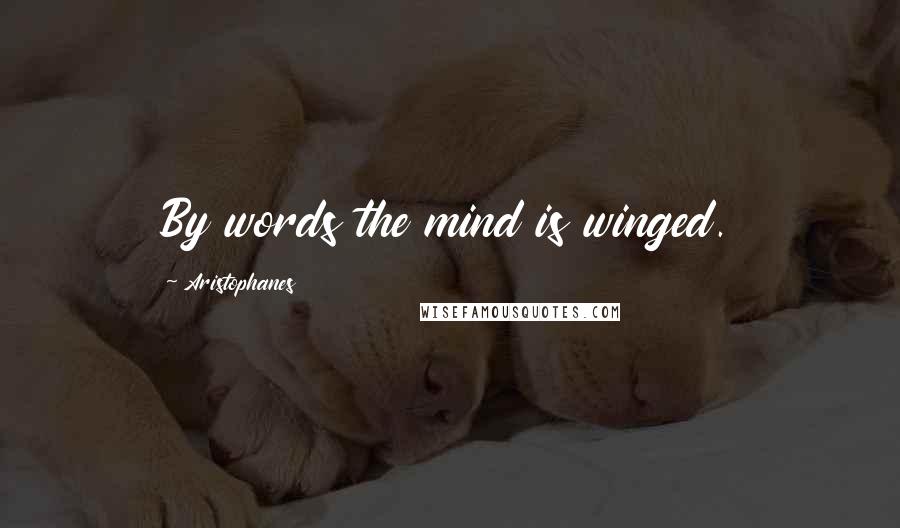 Aristophanes Quotes: By words the mind is winged.