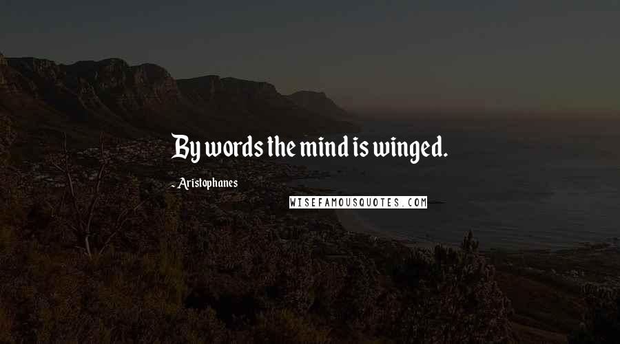 Aristophanes Quotes: By words the mind is winged.