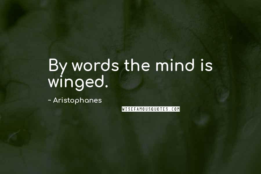 Aristophanes Quotes: By words the mind is winged.