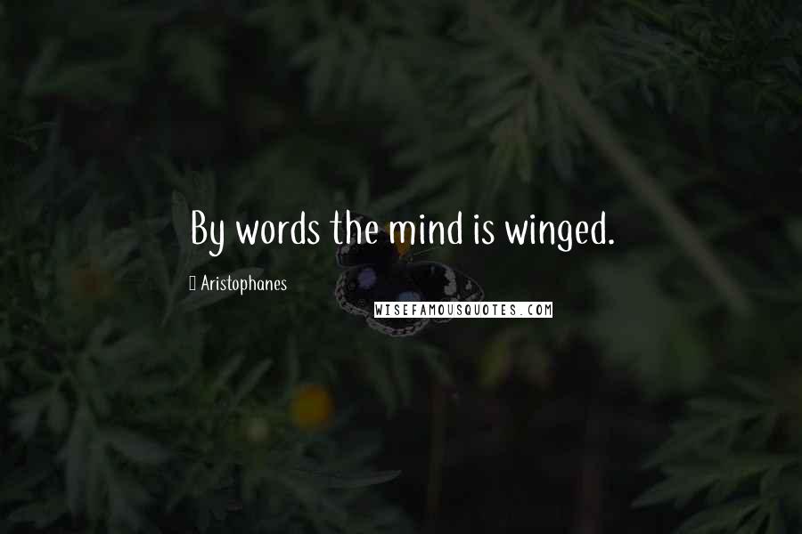 Aristophanes Quotes: By words the mind is winged.