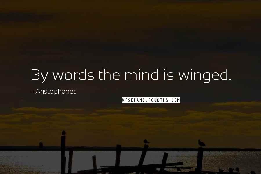 Aristophanes Quotes: By words the mind is winged.