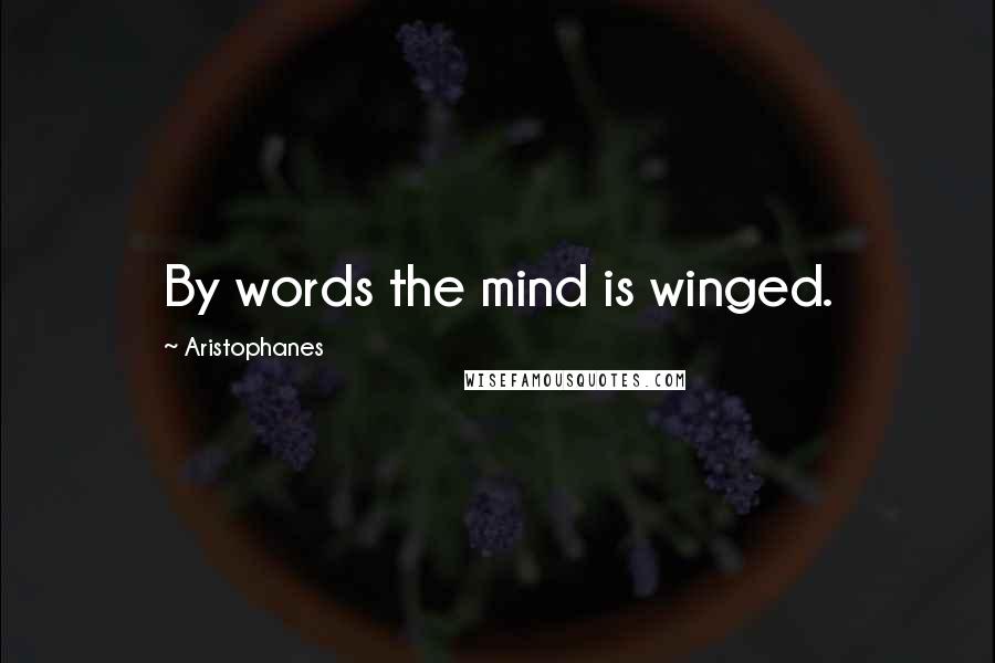 Aristophanes Quotes: By words the mind is winged.