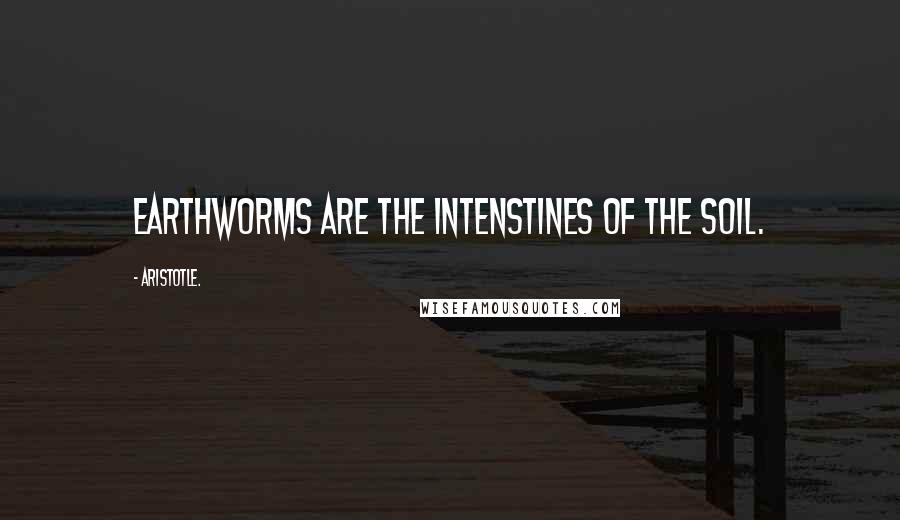 Aristotle. Quotes: Earthworms are the intenstines of the soil.