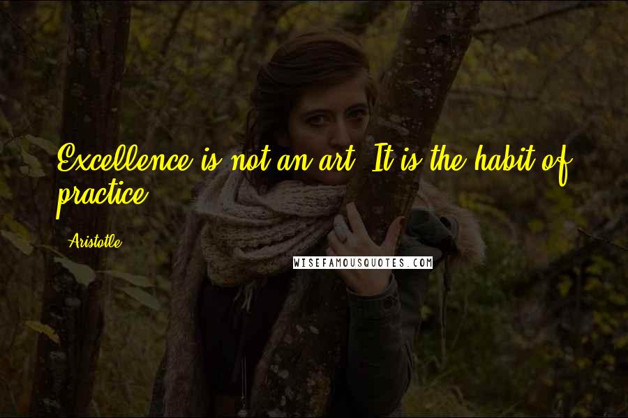 Aristotle. Quotes: Excellence is not an art. It is the habit of practice.