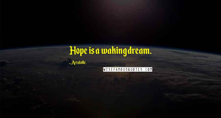 Aristotle. Quotes: Hope is a waking dream.