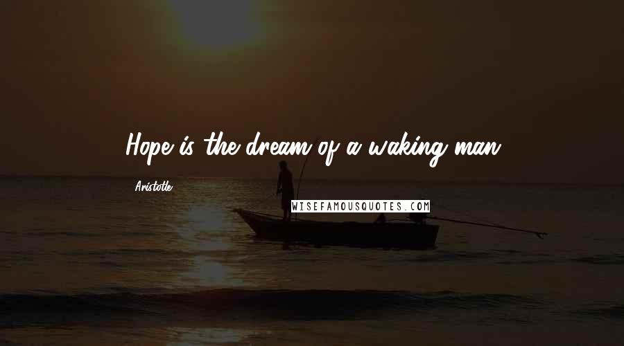 Aristotle. Quotes: Hope is the dream of a waking man