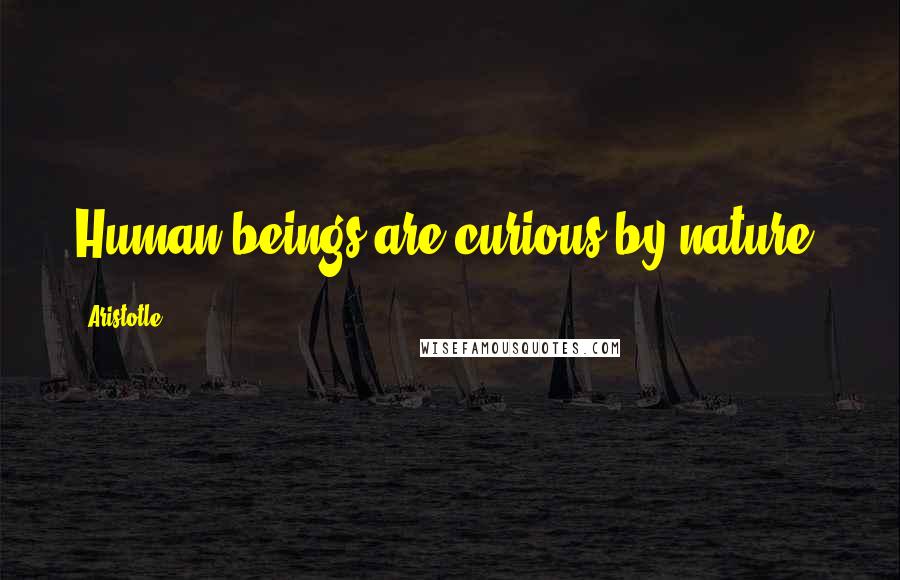 Aristotle. Quotes: Human beings are curious by nature.