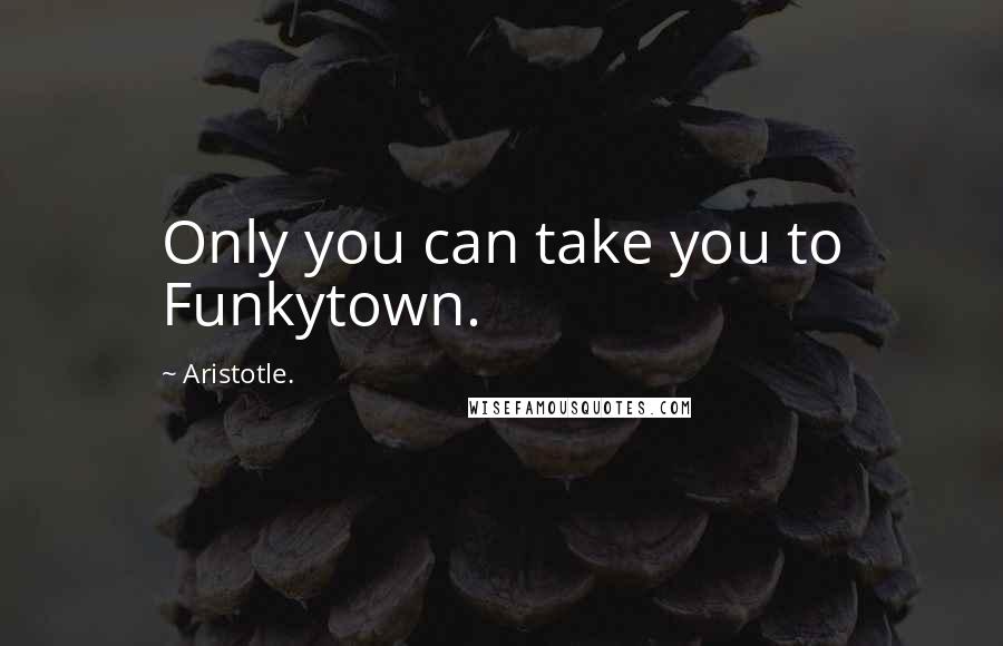 Aristotle. Quotes: Only you can take you to Funkytown.