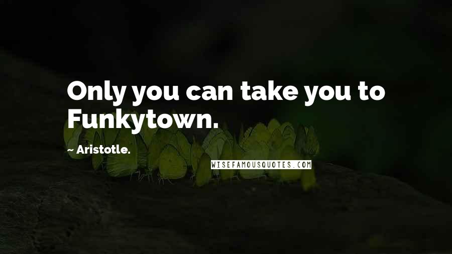 Aristotle. Quotes: Only you can take you to Funkytown.