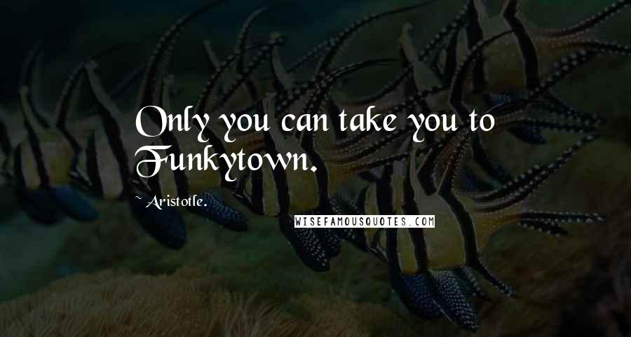 Aristotle. Quotes: Only you can take you to Funkytown.