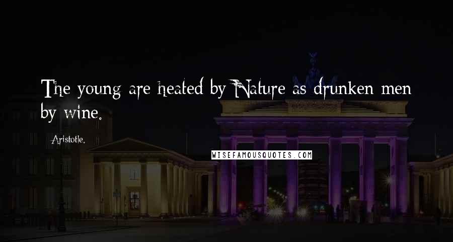 Aristotle. Quotes: The young are heated by Nature as drunken men by wine.