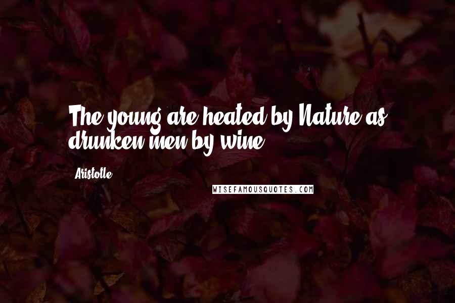 Aristotle. Quotes: The young are heated by Nature as drunken men by wine.