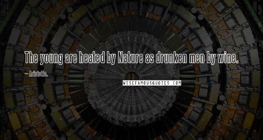 Aristotle. Quotes: The young are heated by Nature as drunken men by wine.