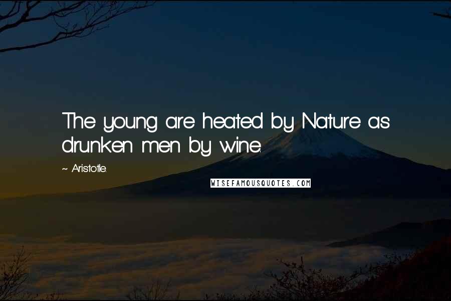 Aristotle. Quotes: The young are heated by Nature as drunken men by wine.