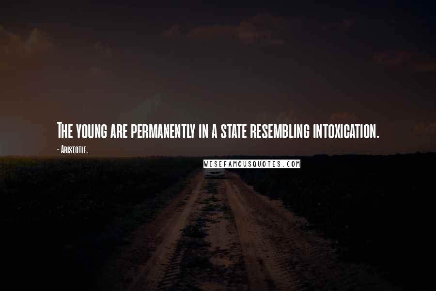 Aristotle. Quotes: The young are permanently in a state resembling intoxication.