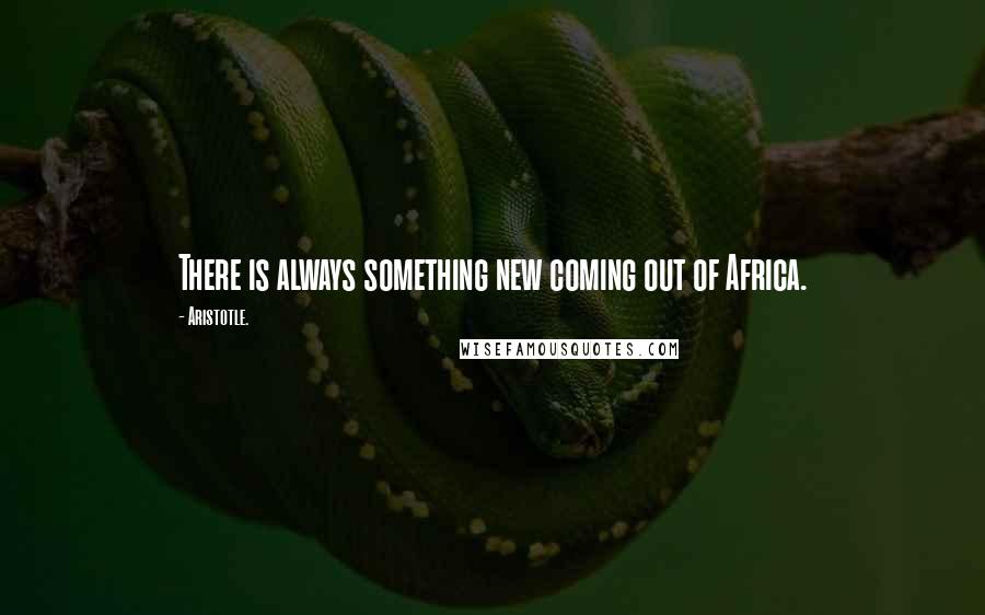 Aristotle. Quotes: There is always something new coming out of Africa.