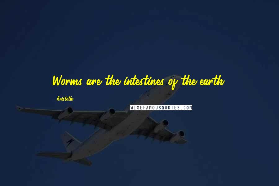 Aristotle. Quotes: Worms are the intestines of the earth.