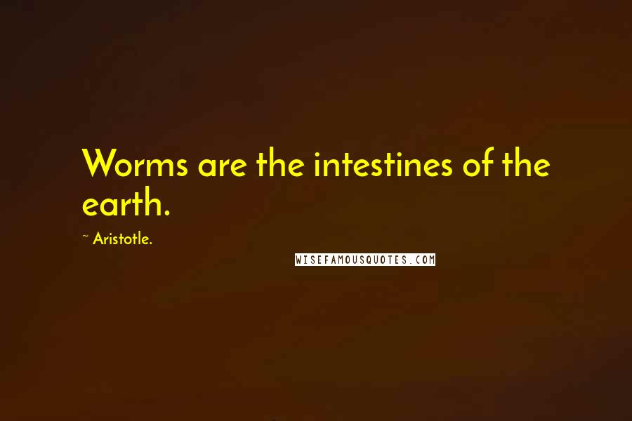 Aristotle. Quotes: Worms are the intestines of the earth.