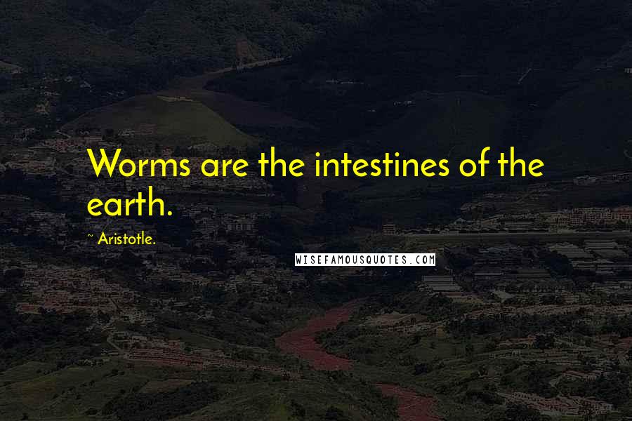 Aristotle. Quotes: Worms are the intestines of the earth.